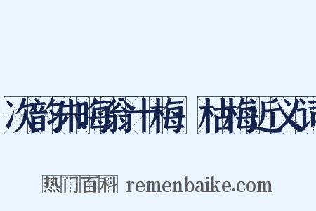 次韵朱晦翁十梅·枯梅近义词是什么意思的图片